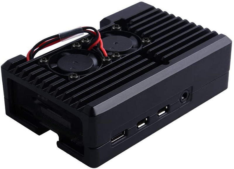 Aluminium Alloy Cooling Case for RPi 4B with Dual Fan
