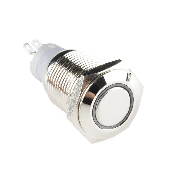 Rugged Metal On/Off Switch with White LED Ring - 16mm White On &Off Wholesale