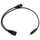 Micro B USB 2-Way Y Splitter Cable