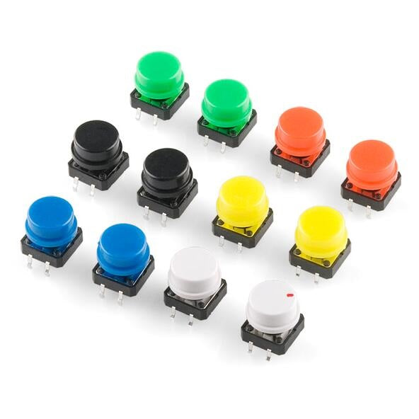 Odseven Colorful Round Tactile Button Switch Assortment - 15 pack
