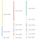 Odseven  280 Pieces Jumper Wire Kit 14 Lengths Assorted Preformed Breadboard Jumper Wire