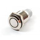 Rugged Metal On/Off Switch with White LED Ring - 16mm White On &Off Wholesale